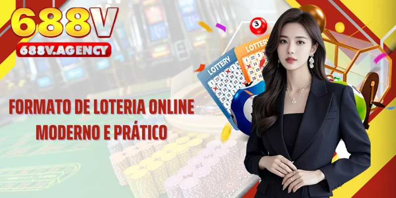 Formato de loteria online moderno e prático